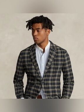 POLO RALPH LAUREN
Indigo Plaid Cotton Sport Coat